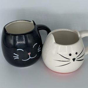 Cat mugs black & white